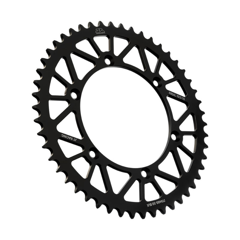 JT Sprockets Rear Racelite Sprocket Alum 50T-520 Black - JTA460.50BLK For Kawasaki Dirt Bikes 1980-2023 | Suzuki RMZ 250 2004-2006