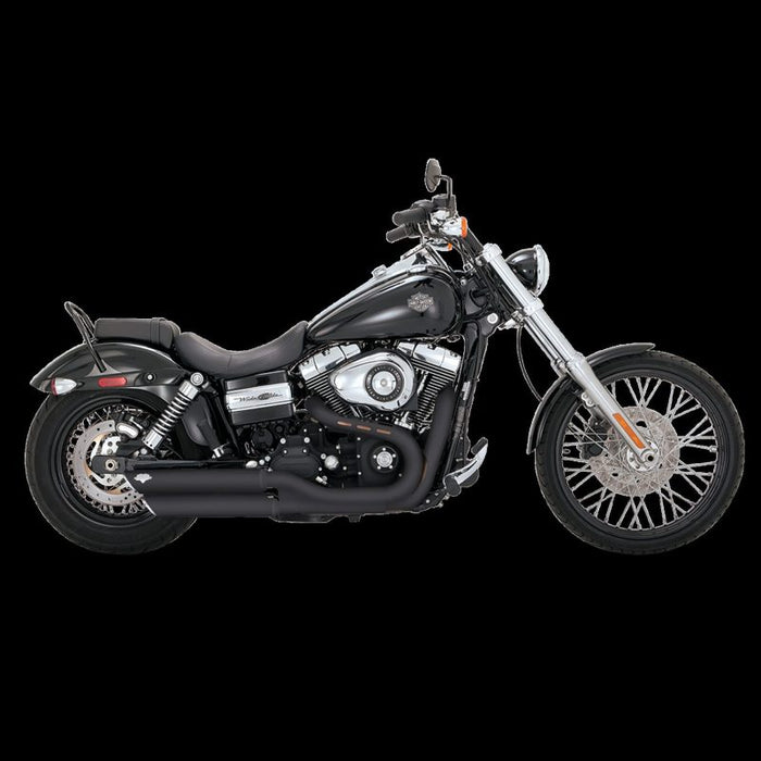 Vance and Hines Twin Slash slip-on exhaust on Harley Dyna Wide Glide