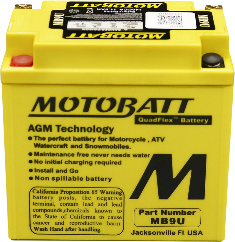 Motobatt 491-1015 MB9UHD BATTERY MB9UHD SEALED FACTORY ACTIVATED