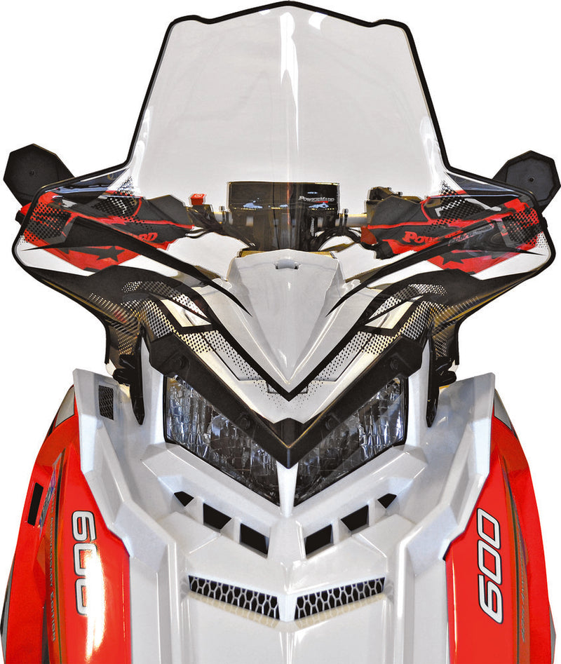 Powermadd Cobra W S Tall Clear 20.5" POL Axys - 11640 Polaris Snowmobiles 2016-2019
