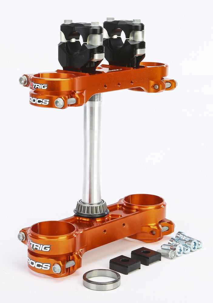Xtrig Rocs Tech Clamp SET Orange KTM 14MM - 501220500601 KTM 85 (17/14) / SX 105 / SX 85 2003-2024