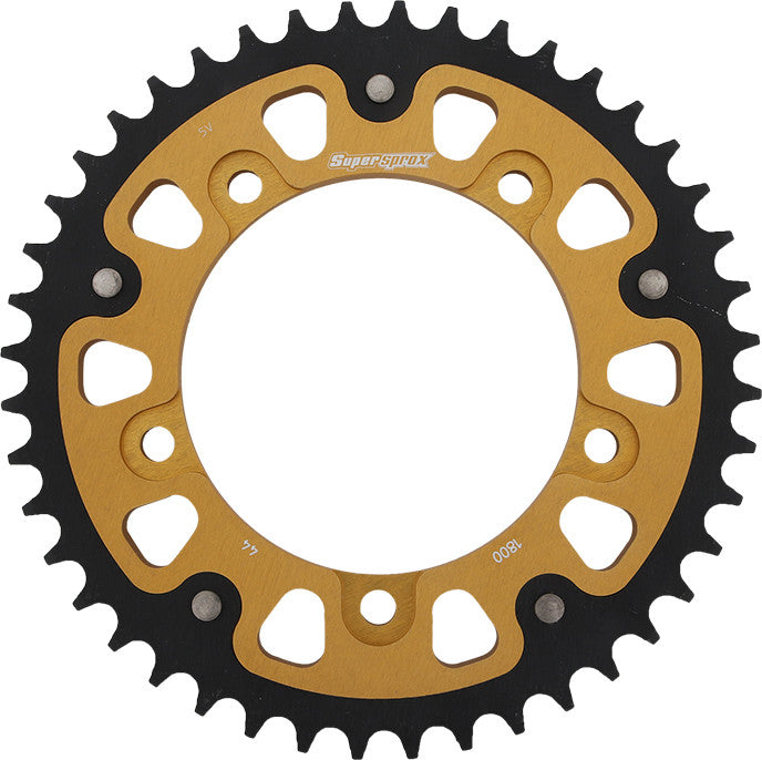 Supersprox Rear Stealth Sprocket Aluminum Steel 44T-530 GLD TRI - RST-1800-44-GLD Triumph 955 Sprint / Daytona 955 / Tiger 955i / Tiger 1050 2005-2012