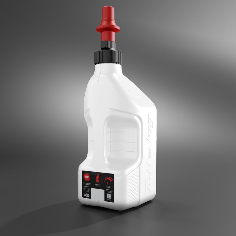Tuff Jug 28-1161 WURRVS10 UTILITY CONTAINER WHITE W/ RED CAP 2.5 GAL