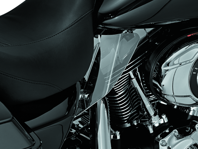 Kuryakyn 1196 Saddle Shields Heat Deflectors 08 Touring Smoke - Photo - Primary