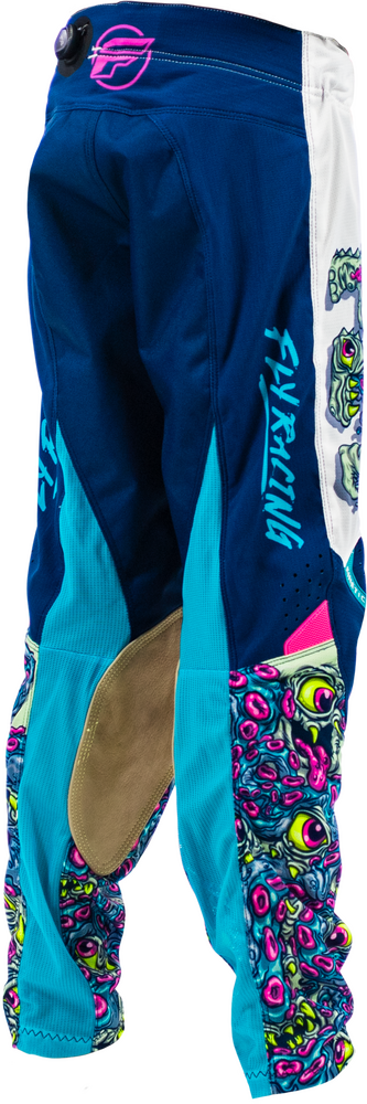 Fly Racing 380-34424 380-34424 YTH KINETIC MUTANT MESH PANTS WHITE/BLUE/MULTI SZ 24
