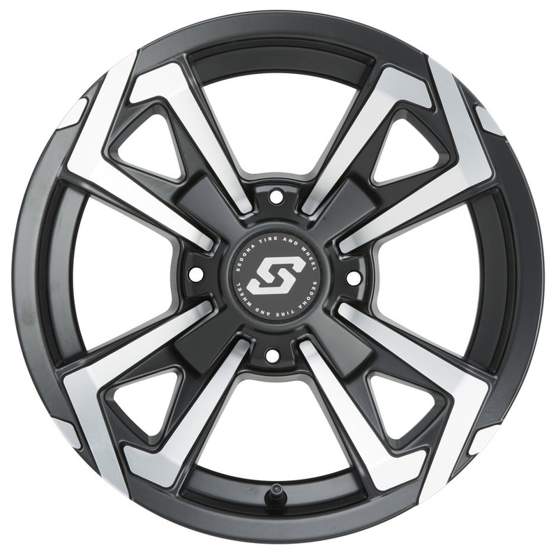 Sedona 570-1264 A8147056-43S RIOT WHEEL 14X7 4/156 4+3 (+5MM) BLK/MACHINED