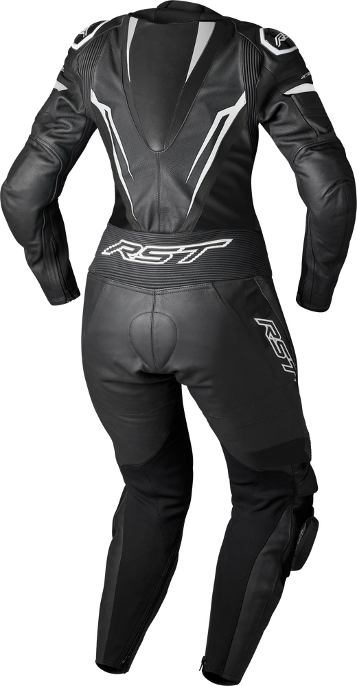 Rst 556-3706016 103643WHI-16 WOMENS TRACTECH EVO D3O SUIT BLACK/WHITE LEATHER XL