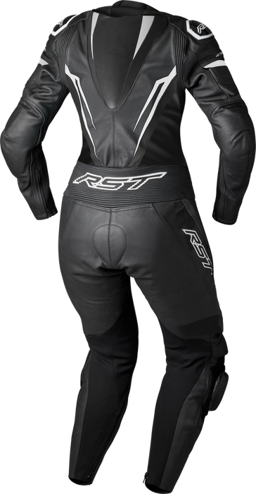 Rst 556-3706010 103643WHI-10 WOMENS TRACTECH EVO D3O SUIT BLACK/WHITE LEATHER SM