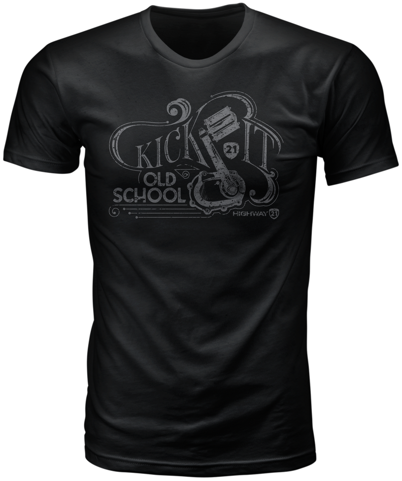 Highway 21 OLD School TEE Black MD