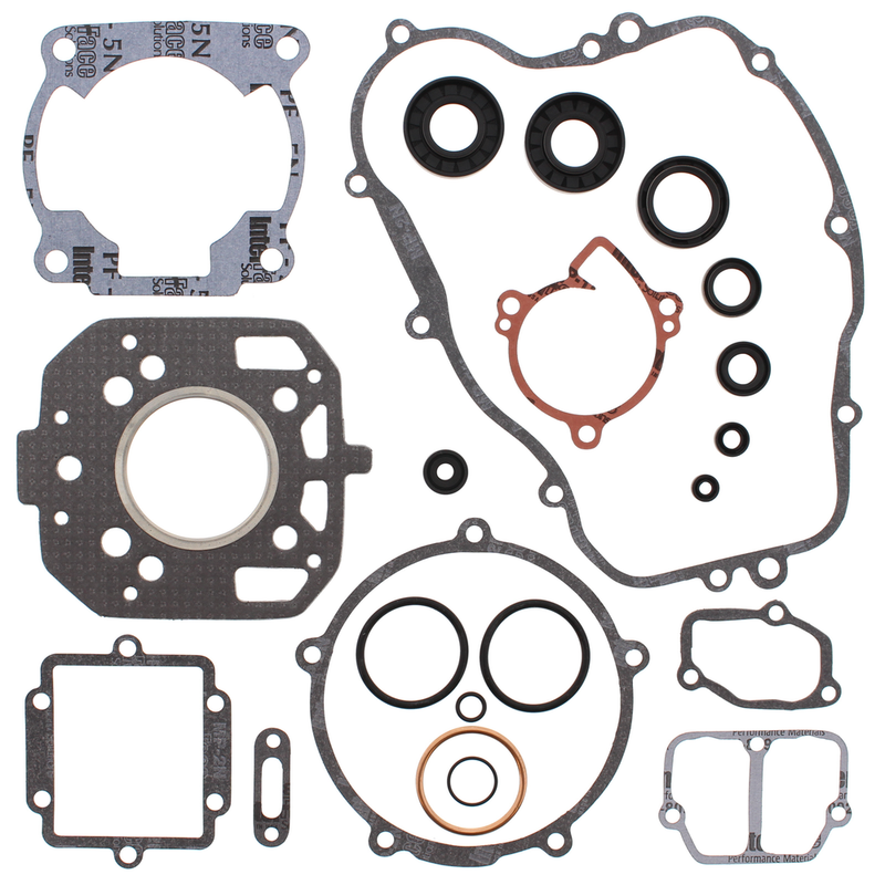 Vertex Complete Gasket SET With OIL Seals - 811421 Kawasaki KX 125 1987