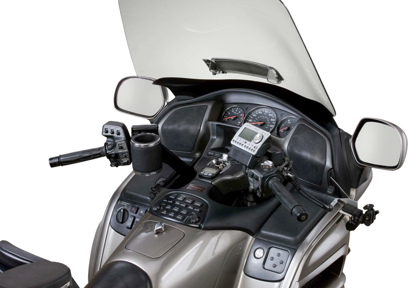 Kruzer Kaddy Perch Mount Holder Leather Black Chrome - 600
