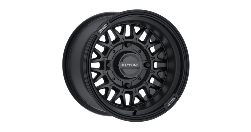 Raceline Wheels Raceline Omega 15X10 4/156 5+5 (0MM) Satin Black - A13B-51056-00 For Yamaha UTVs 2019-2023 | Kawasaki UTVs 2015-2023