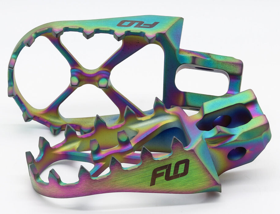 Flo Motorsports 122-8026T TI-795-2JET TITANIUM FOOT PEGS JET FUEL GAS/HUS/KTM