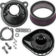 S&S Cycle 170-0440C 2007+ XL Sportster Models Stealth Air Cleaner Kit W/ Gloss Black Mini Teardrop Cover - Photo - Primary