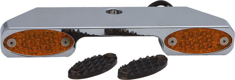 Pro One 812-02094 909101 TURN SIGNAL BAR W/AMBER LED NARROW GLIDE CHR
