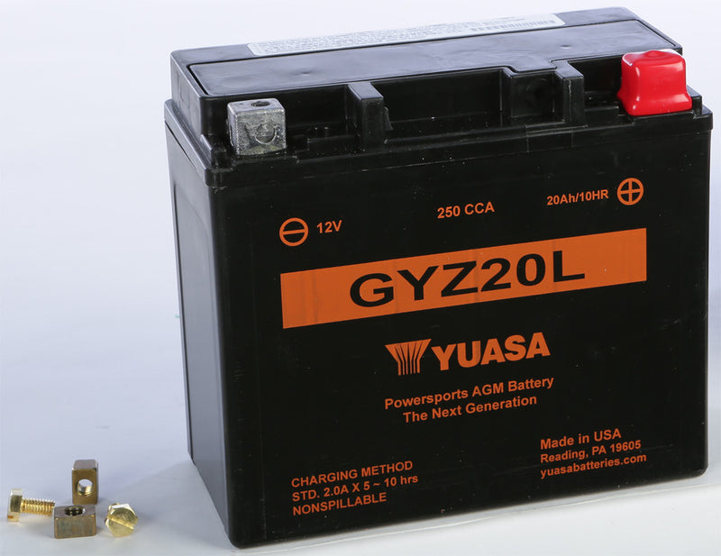 Yuasa Battery GYZ20L FA Sealed Factory Activated - YUAM720GZ For Kawasaki Watercraft 1995-2019 | Triumph Motorcycles 2004-2018