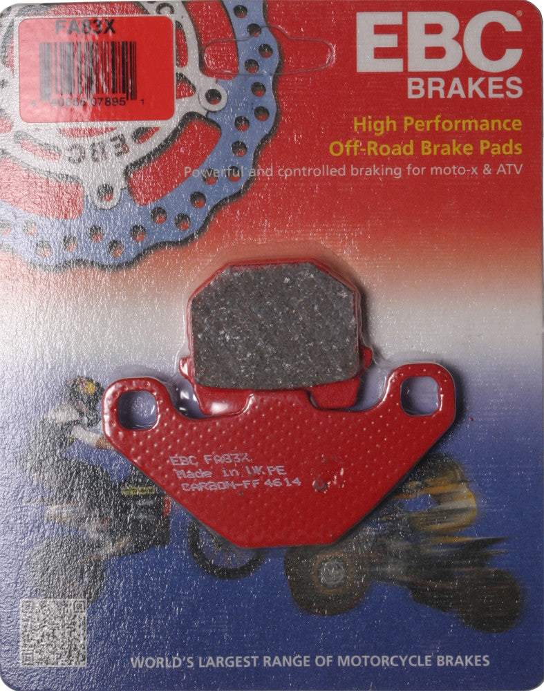 EBC Brake Pads Carbon X Series - FA83X For Suzuki RM 80 / RM 85 / RM85L 1986-2004 | Yamaha Raptor / Grizzly Automatic / Grizzly 300 4x2 2012-2013