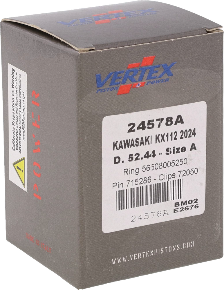 Vertex Cast Replica Piston Kit - 24578A Kawasaki KX 100 2014-2021