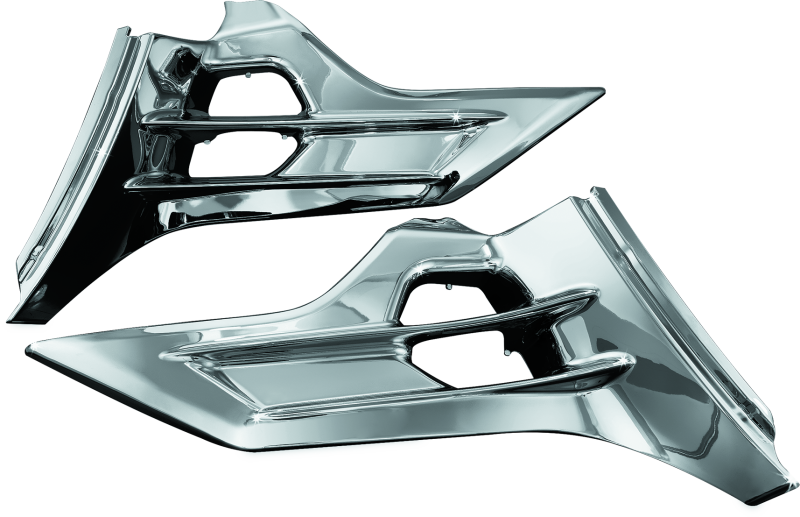 Kuryakyn 7368 Louvered Battery Box Covers 12-17 Honda GL1800 Chrome - Photo - Primary