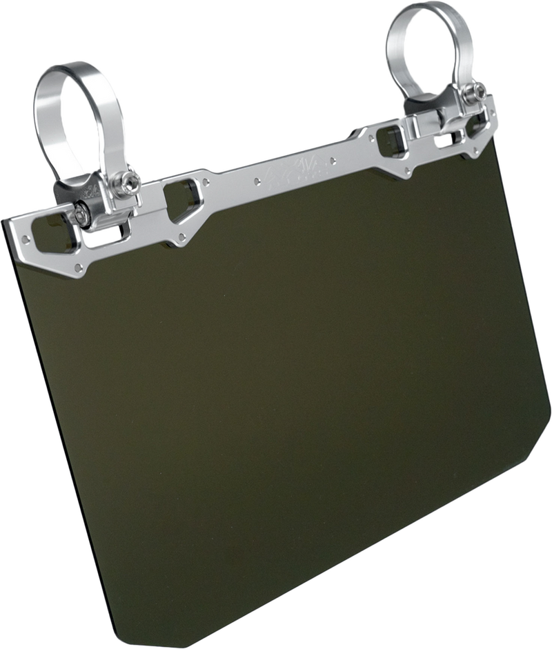 Axia 12-9513 MODNDSVT-C 12" X 8" NARROW MOUNT SUN VISO W/TINTED SHIELD- SILVER