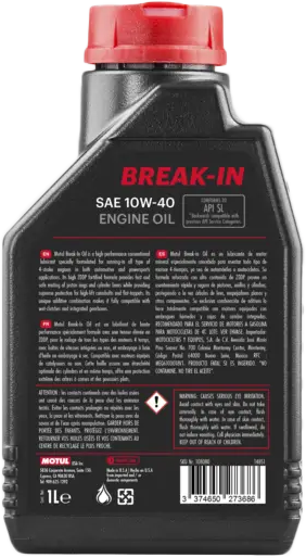 Motul 82-2254 108080 BREAK-IN MINERAL ENGINE OIL 4T 10W40 1L