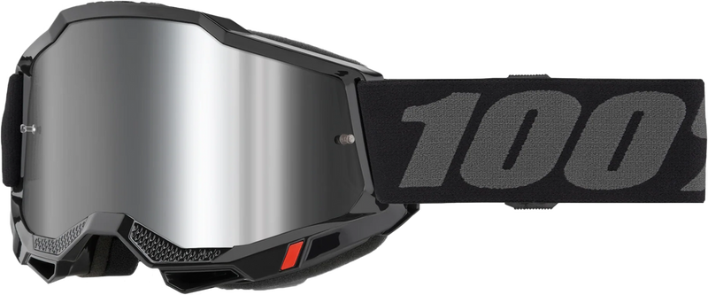 100% 610-5380 50025-00011 ACCURI 2 JUNIOR GOGGLE BLACK MIRROR SILVER LENS