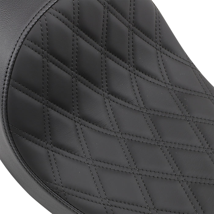 DRAG SPECIALTIES SEATS 0803-0543 3/4 Low Solo Seat — Diamond 3/4 Solo Seat - Low - Diamond Stitch - FXD/FLD '06-'17