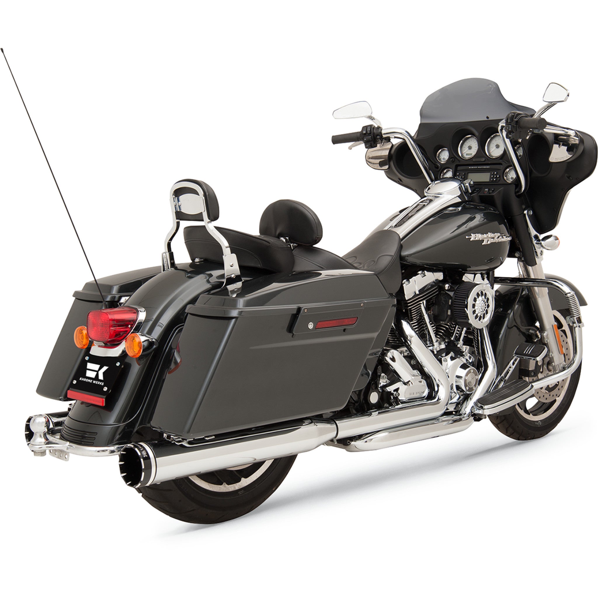 ハーレーツーリング Khrome Werks エキパイ Khrome Werks Dominator 2-Into-2 Exhaust System - 200630 For Harley