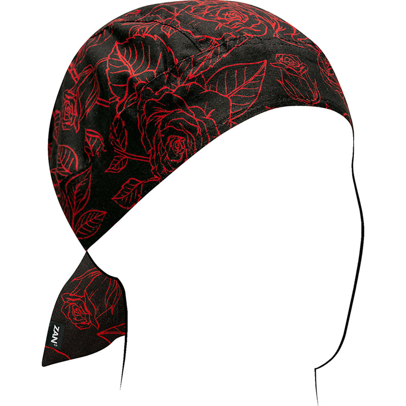 ZAN HEADGEAR 2504-0584 Z206 Flydanna® Head Wrap red and black roses