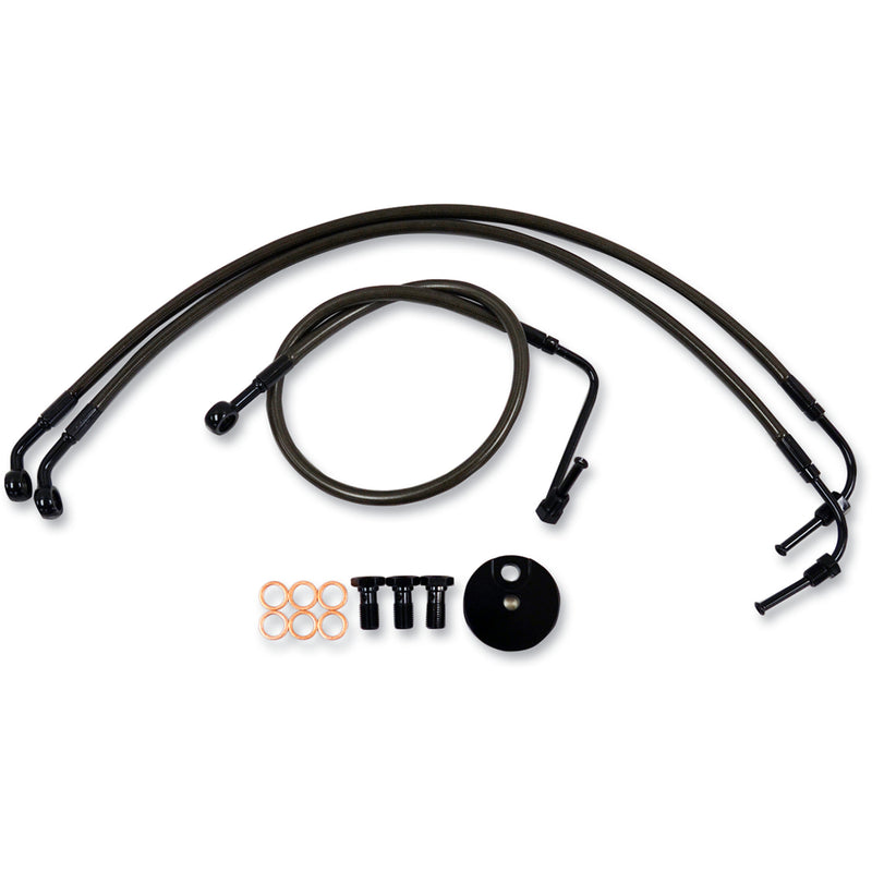 La Choppers Midnight Series Brake Line - LA-8005B13M For Harley Touring 1996-2007