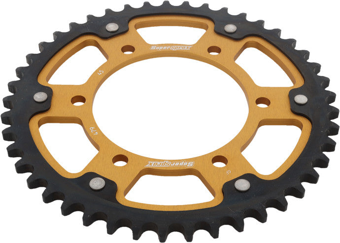 Supersprox Rear Stealth Sprocket Aluminum Steel 45T-530 GLD - RST-479-45-GLD For Kawasaki Ninja 600R / 600R Ninja 1985-1997 | Suzuki 1000 2009-2016