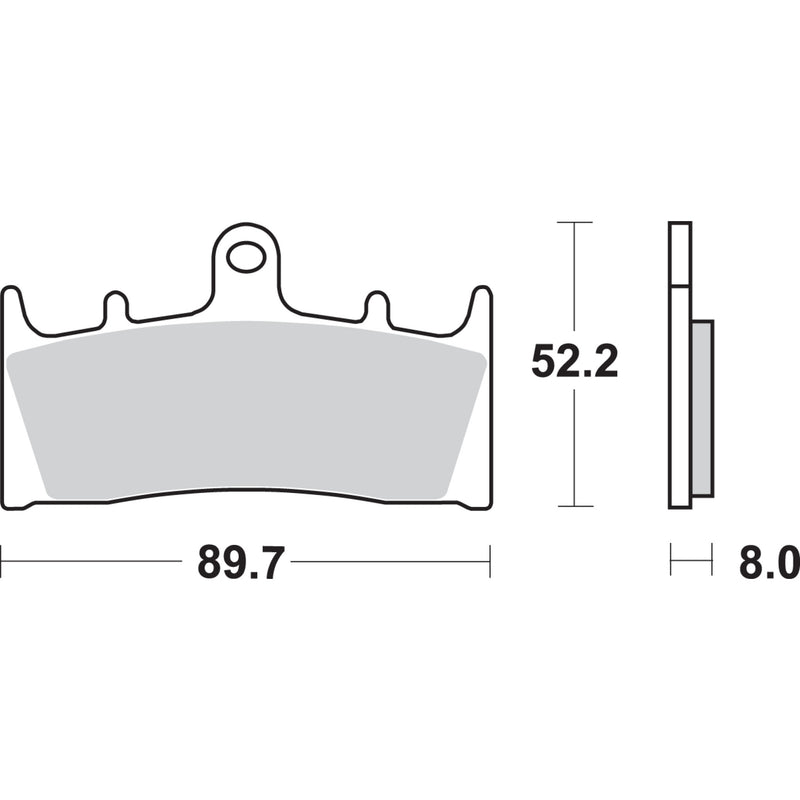 SBS 1722-0702 686HS HS Street Excel Sintered Front Brake Pads HS Brake Pads - Kawasaki/Suzuki - 686HS