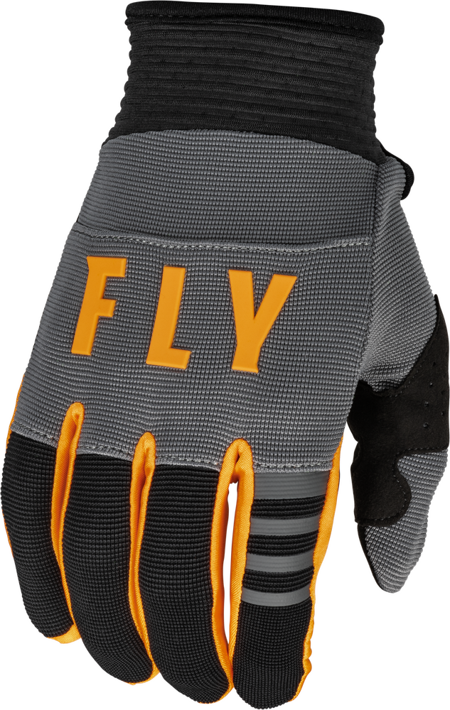 Fly Racing Youth F-16 Gloves Dark Grey Black Orange YL