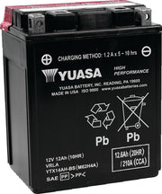 Yuasa Battery YUAM62H4A Yuasa YTX14AH-BS High Performance AGM 12-Volt Battery W/bottle - Photo - Primary