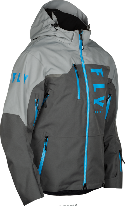 Fly Racing 470-5207S 470-5207S CARBON JACKET GREY/BLUE SM