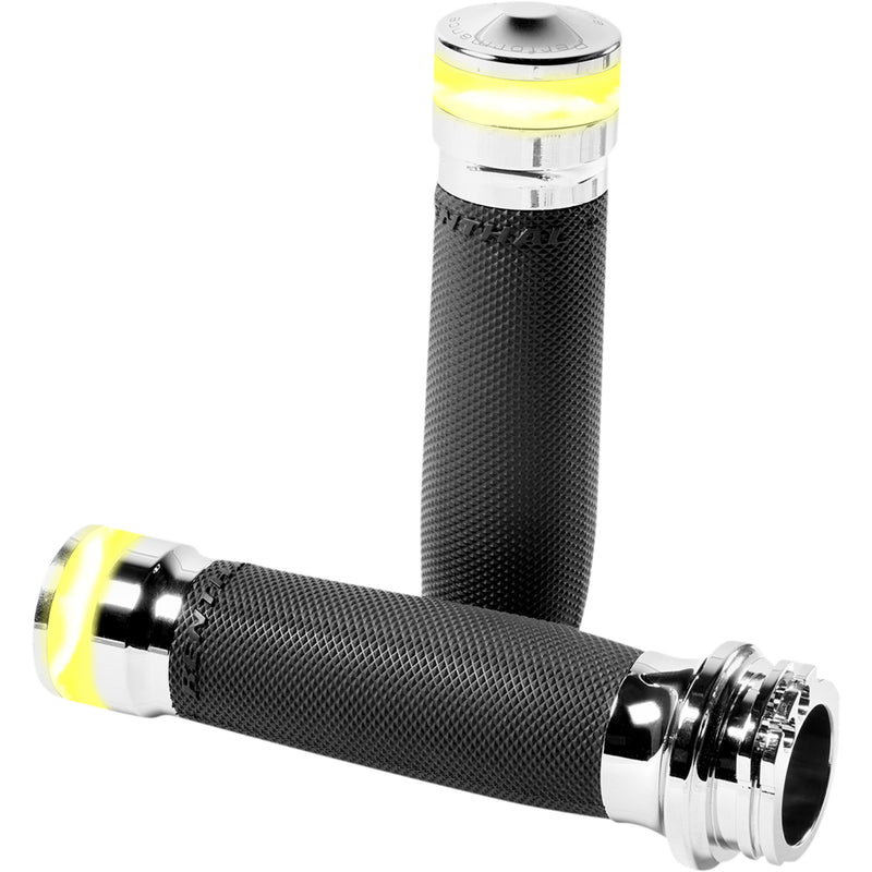 Performance Machine (pm) Contour Grips - 0063-2101M-CH For Harley Motorcycles 1980-2020