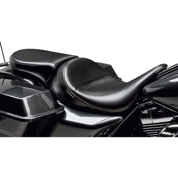 LE PERA 0801-0585 LK-017P Aviator Pillion Pad - Narrow - Smooth - Black - FL '08-'23