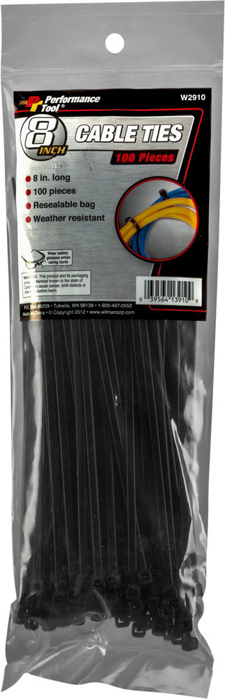 Performance Tool 117-1140 W2910 CABLE TIE 8" 100/PACK