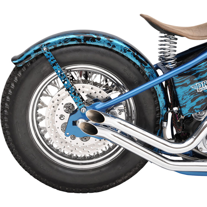 DRAG SPECIALTIES DS325092 Polished Stainless Steel Drilled Brake Rotor Drilled Brake Rotor - Rear - 11.5" - Harley-Davidson