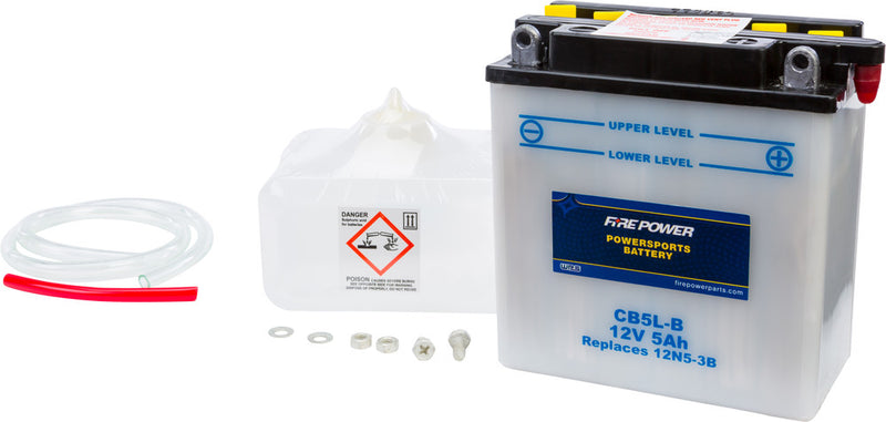 Fire Power Battery W Acid 12V Heavy Duty - CB5L-B Suzuki 650S 1990-1991