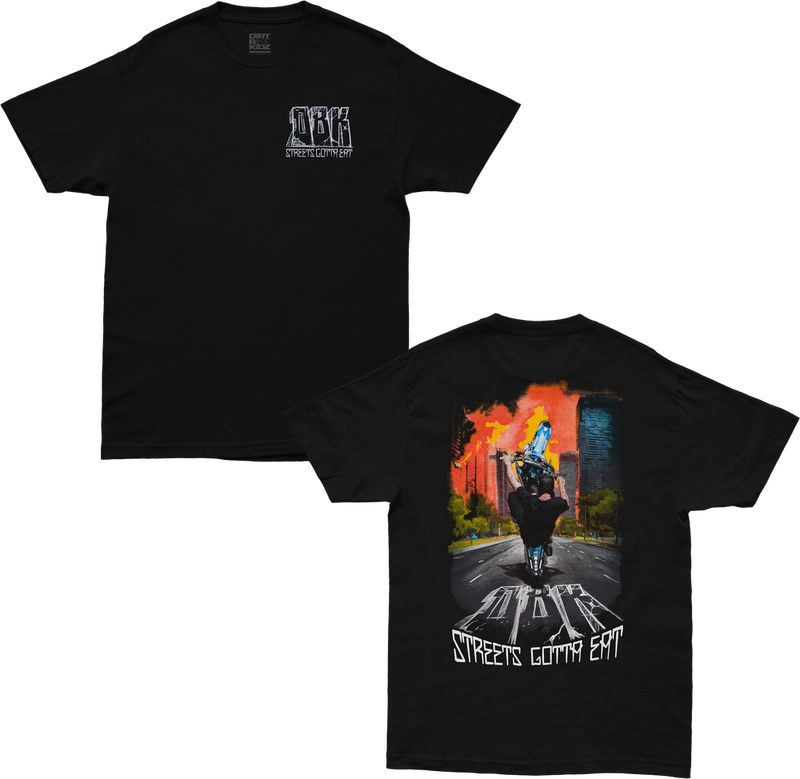 Dbk 325-00043X AT-STREETSEAT-XL STREETS GOTTA EAT TEE BLACK XL
