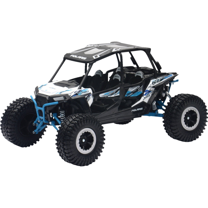 NEW RAY TOYS 7001-0021 57976A Mini Polaris RZR XP 4 Turbo EPS Polaris RZR XP 4 Turbo EPS Rock Crawler - 1:18 Scale - White Lightning