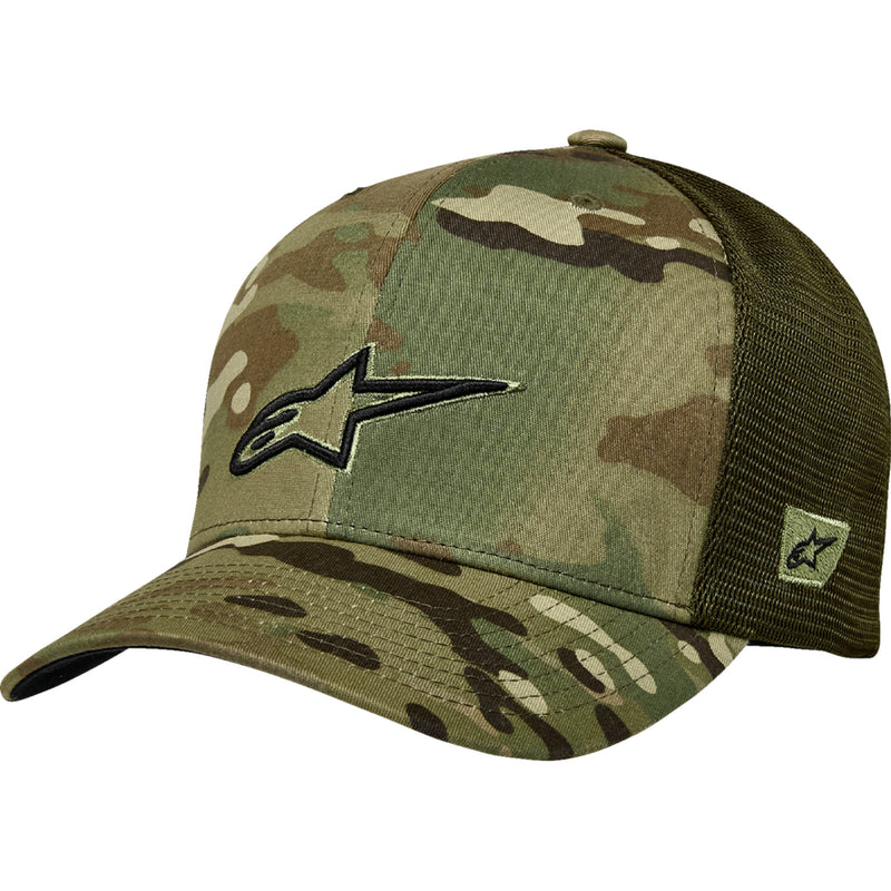 ALPINESTARS 2501-4436 1235-81470-6061-OS Recon Camo Trucker Hat Recon Trucker Hat - Camo Green