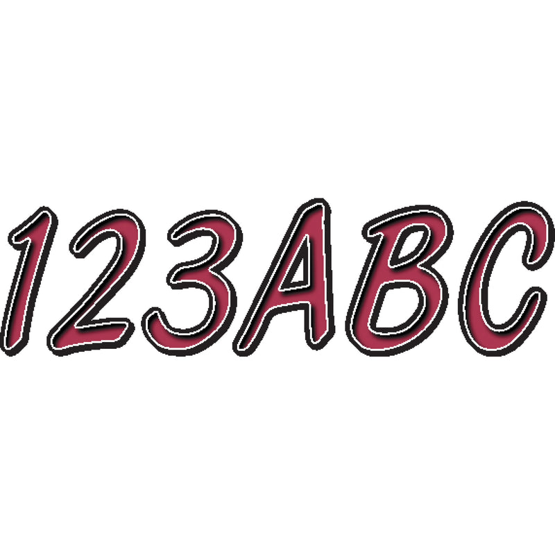 HARDLINE RUBKG400 RUBKG400 Watercraft ID Kit I.D. Sticker Kit - 400 Series - Burgundy