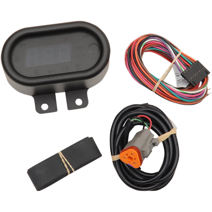 DAKOTA DIGITAL 2210-0190 MCL-5400-K 5000 Series Handlebar-Mounted Digital Speedometer - 5000 Series Classic Speedometer - Black - 2" H x 3.5" W