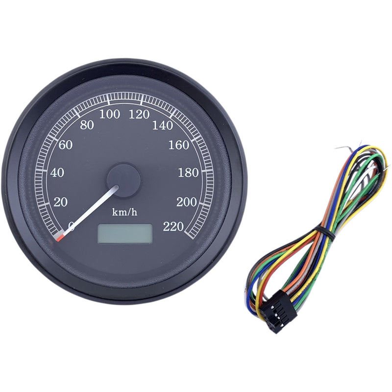 DRAG SPECIALTIES Universal Speedometer 3-3/8" Programmable Electronic - Black Face Bezel