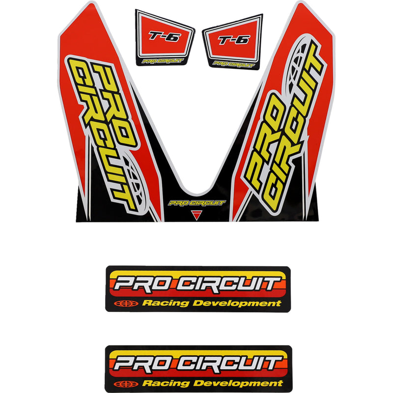 PRO CIRCUIT 1860-2265 DC22MINI T-6 Exhaust Decals T-6 Mini Decal - Red