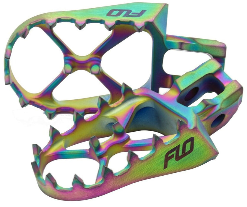 Flo Motorsports 122-8026T TI-795-2JET TITANIUM FOOT PEGS JET FUEL GAS/HUS/KTM