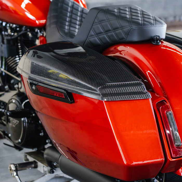 Hofmann Designs 563-04018 HDCF-6033 CARBON FIBER SADDLEBAG LIDS FLH/FLT 23-25 (EX FLHR)