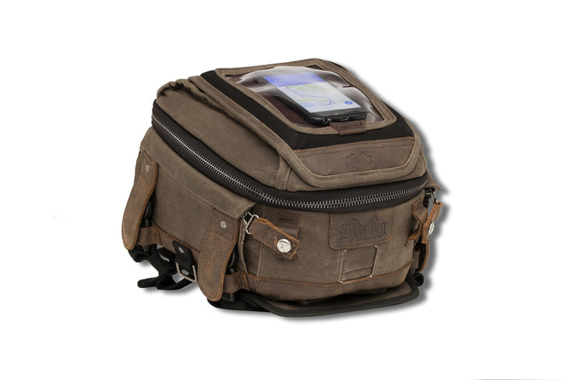 Burly Brand 750-05510 B15-1010D TANK TAIL BAG DARK OAK
